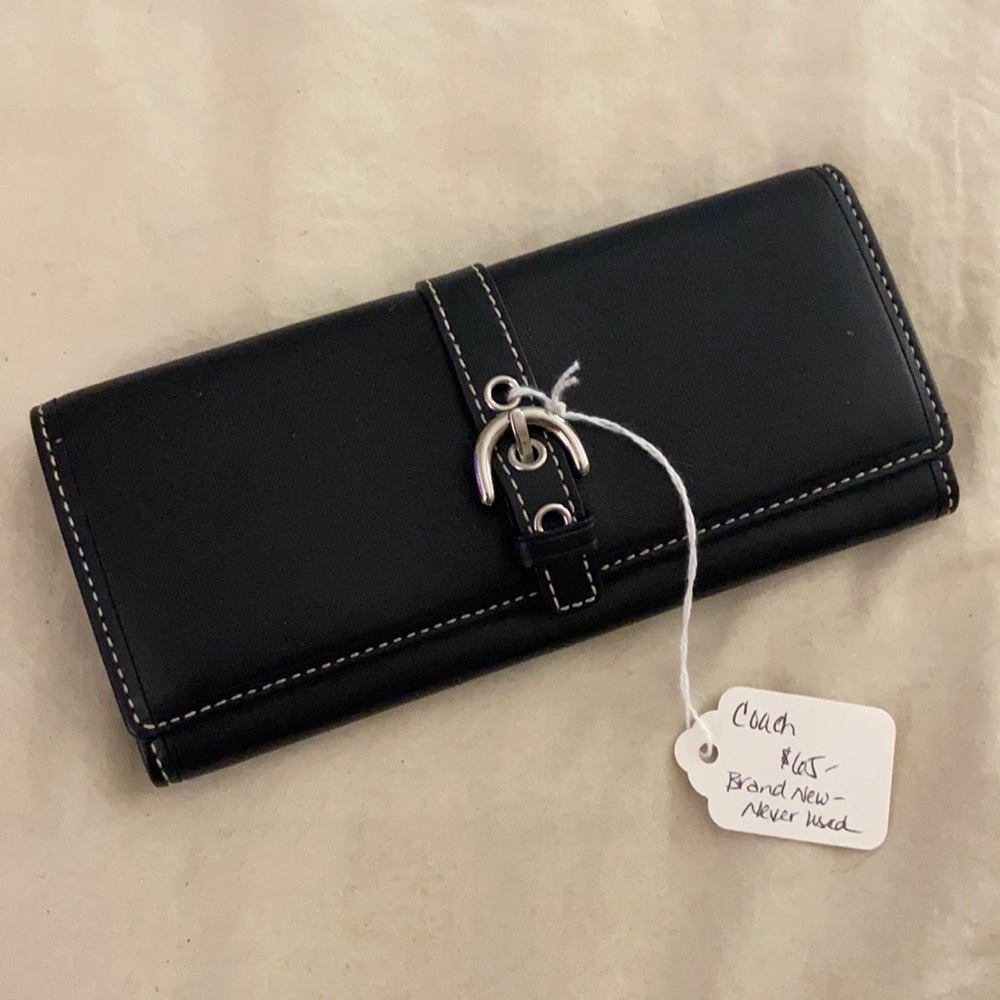Coach Black Leather Clutch